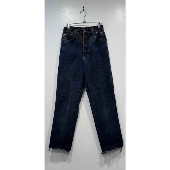 Vintage Rockies Jeans Rocky Mountain Size 9/10 High Rise Denim Frayed Hem - Picture 1 of 12